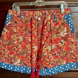 Sundance Red and Blue Paisley Women's shorts
